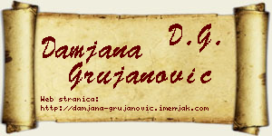 Damjana Grujanović vizit kartica